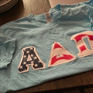 ADPi stitches letter tshirt! Gildan side lg specially made!! Custom